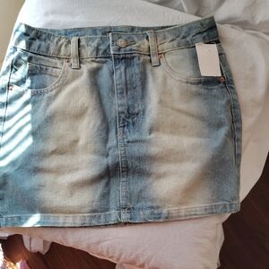 Wild Fable Distressed Blue Denim Skirt